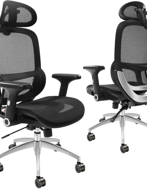 Load image into Gallery viewer, Ergonomic Office Chair, Desk Chair with Mesh Seat, Angle and Height Adjustable Home Office Chair with Back, Lumbar and Head Support, Swivel Computer Task Chair
