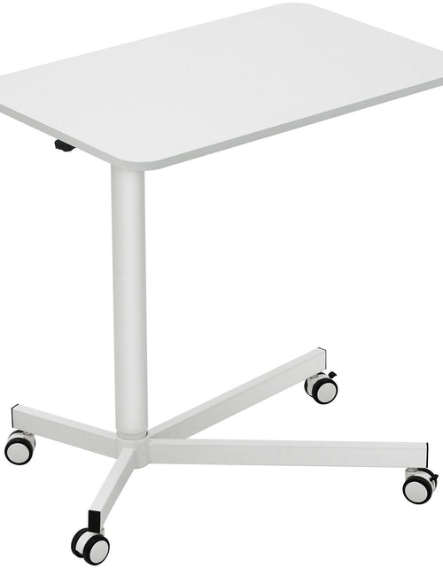 Load image into Gallery viewer, Mobile Standing Desk, 28.5"-44.2" Gas-Spring Height Adjustable Sit-Stand Desk, 360° Swivel Wheels (2 Lockable) Portable Rolling Laptop Table Computer Cart for Home Office School, 44LBS Loading
