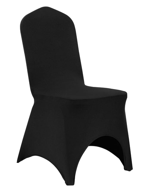Load image into Gallery viewer, 50 Pcs Black Chair Covers Polyester Spandex Stretch Slipcovers for Wedding Party Dining Banquet Arched-Front Chair Covers
