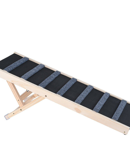 Load image into Gallery viewer, Dog Ramp, Folding Pet Ramp for Bed, Adjustable Dog Ramp for Small, Large, Old Dogs &amp; Cats, Wooden Pet Ramp with 39.3" Long Ramp, Adjustable from 15" to 22", Suitable for Couch, Sofa, Car
