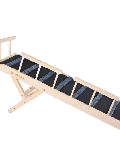 Load image into Gallery viewer, Dog Ramp, Folding Pet Ramp for Bed, Adjustable Dog Ramp for Small, Large, Old Dogs &amp; Cats, Wooden Pet Ramp with 47.2" Long Ramp, Adjustable from 13.8" to 27.6", Suitable for Couch, Sofa, Car
