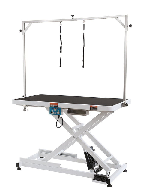 Load image into Gallery viewer, 50" Electric Pet Grooming Table, Heavy Duty Dog Grooming Arm for Large Dogs, Height Adjustable Dog Grooming Station, Anti Slip Tabletop/Dog Grooming Station, Max Bearing 400LBS
