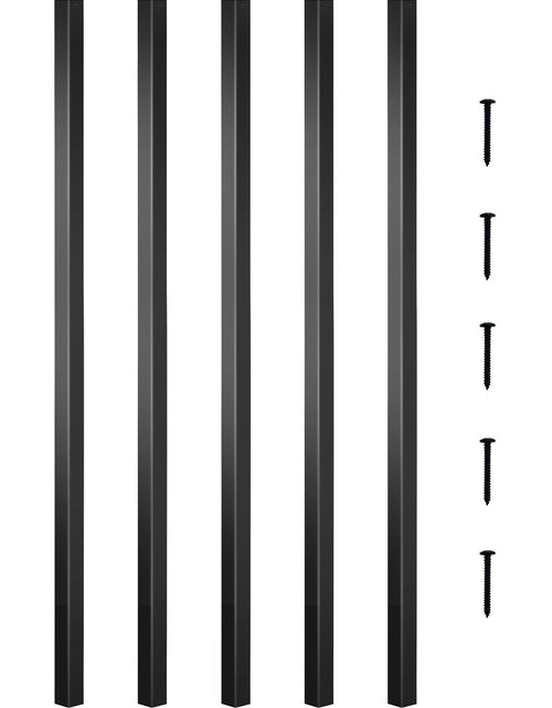 Load image into Gallery viewer, Deck Balusters, 101 Pack Metal Deck Spindles, 26"x0.75" Staircase Baluster with Screws, Aluminum Alloy Deck Railing for Wood and Composite Deck, Square Baluster for Outdoor Stair Deck Porch
