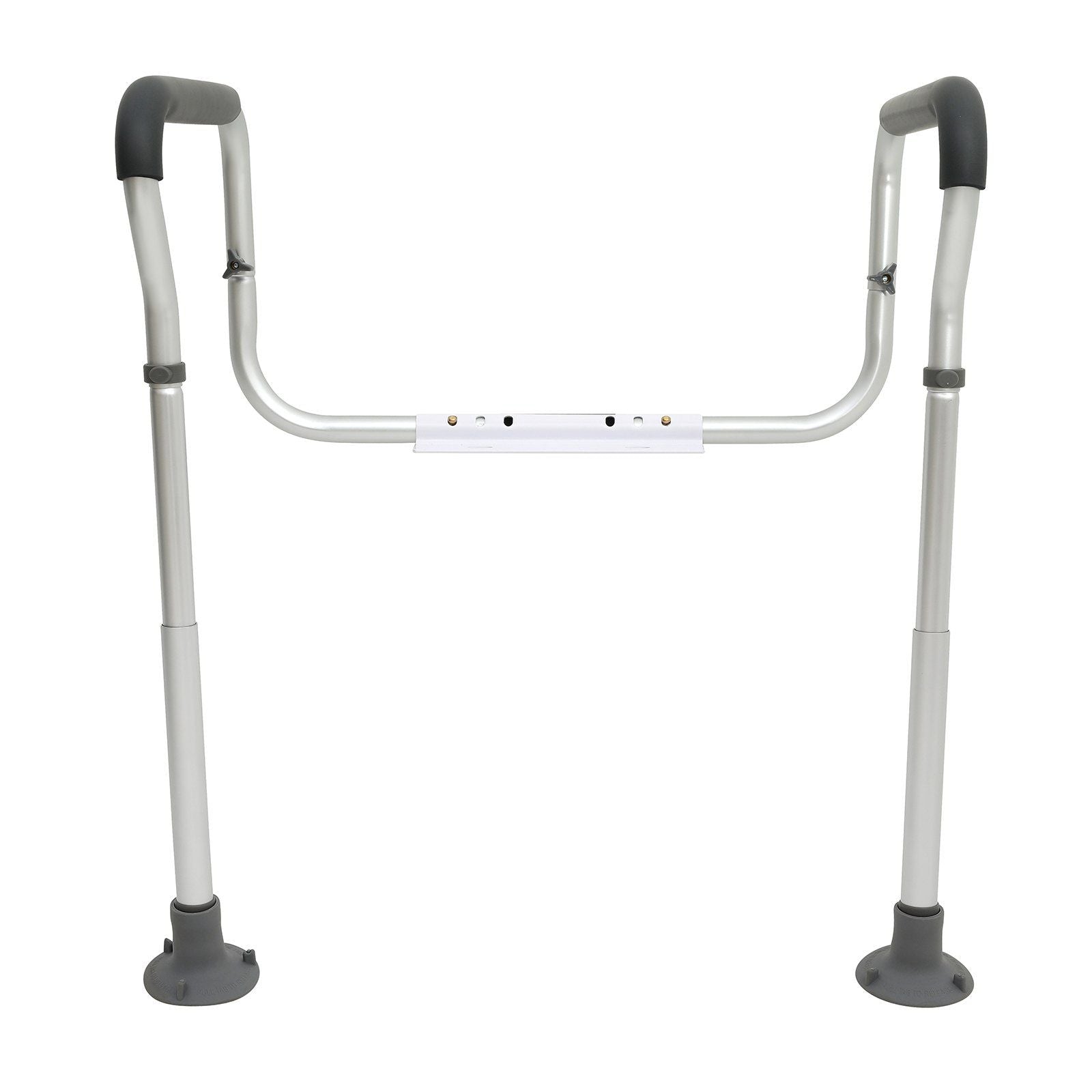 Toilet Safety Rail, Bathroom Toilet Seat Frame, Adjustable Width & Height Fit Most Toilets, Supports 300lbs, Toilet Handles Grab Bars with Padded Armrests for Handicap, Disabled, Seniors