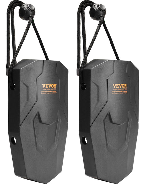 Load image into Gallery viewer, Boat Fenders, 8.6" x 16" Boat Bumpers for Docking, Marine EVA Boat Dock Fender Bumper with Ropes, Cord Locks and Storage Bag, No Inflation Required, for Class A/Class 1/Part Class 2, Black
