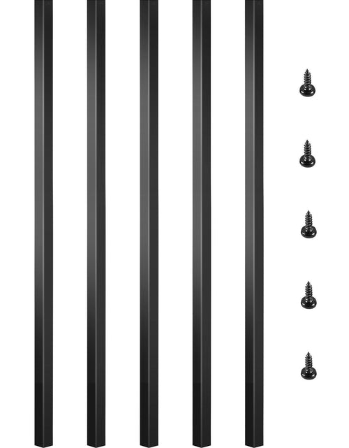 Load image into Gallery viewer, Deck Balusters, 101 Pack Metal Deck Spindles, 32"x0.8" Staircase Baluster with Screws, Aluminum Alloy Deck Railing for Wood and Composite Deck, Square Baluster for Outdoor Stair Deck Porch
