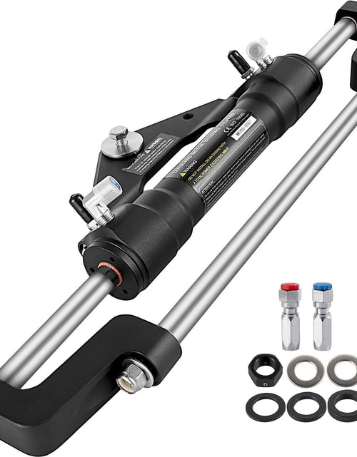 Load image into Gallery viewer, Hydraulic Steering Cylinder 300HP, Hydraulic Steering Front Mount Hydraulic Outboard Marine Steering Kit Without Hydraulic Hose and Helm for Outboards Boat Steering System
