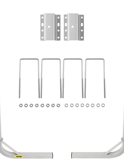 Load image into Gallery viewer, Boat Trailer Guide-on, 60", 2PCS Steel Trailer Post Guide ons, w/White PVC Tube Covers, Complete Mounting Accessories Included, for Ski Boat, Fishing Boat or Sailboat Trailer
