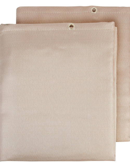 Load image into Gallery viewer, Welding Blanket 2 Packs, 4FT x 6FT Heat Treated Welding Blanket, Up To 998°F Heat Resistant Blanket Set, Heavy-Duty Fiberglass Flame Retardant Insulation Welding Mat Cover with Metal Grommets
