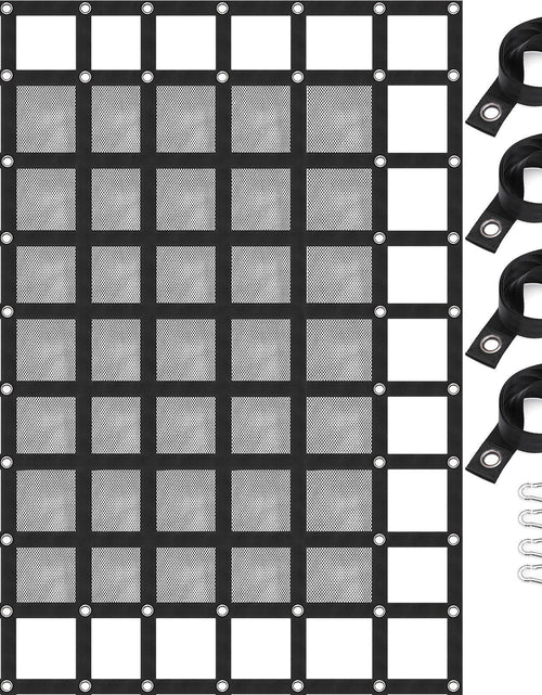 Load image into Gallery viewer, Cargo Net with Mesh, 8' x 6.7' Cargo Net for Pickup Truck Bed, Heavy Duty Cargo Nets with Cam Buckles &amp; S-Hooks &amp; Cross Strap, Truck Bed Cargo Net for Trailer SUV Jeeps(96" x 80")
