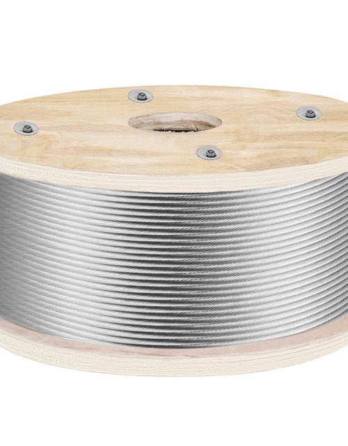 Load image into Gallery viewer, 316 Stainless Steel Wire Rope 500ft Length, Steel Wire Cable 3/16 Inch, Steel Cable Railing Decking With 1x19 Strands Construction, 4700lbs Breaking Strength For Stair, Handrail, Clothesline
