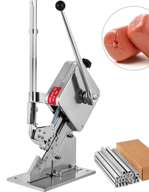 Load image into Gallery viewer, U-shape Sausage Clipper Clipping Machine, Manual Sausage Clipper, Portable Clipping Machine with 8000PCS U-shape Clips, for Supermarkets Bakeries Cafe Shops
