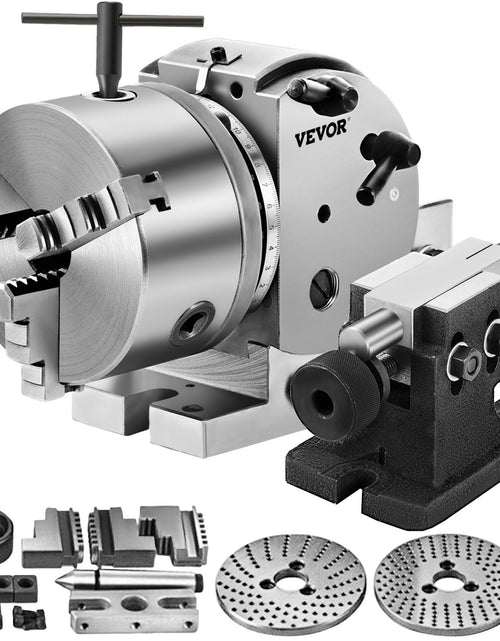 Load image into Gallery viewer, Dividing Head BS-0 5Inch 3 Jaw Chuck Dividing Head Set Precision Semi Universal Dividing Head for Milling Machine Rotary Table Tailstock Milling Set (5 Inch Chuck)
