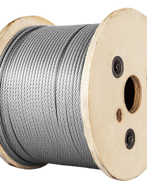 Load image into Gallery viewer, 1/8 Stainless Steel Cable Railing 500ft, Wire Rope 316 Marine Grade, Braided Aircraft Cable 7x7 Strands Construction for Deck Rail Balusters Stair Handrail Porch Fence
