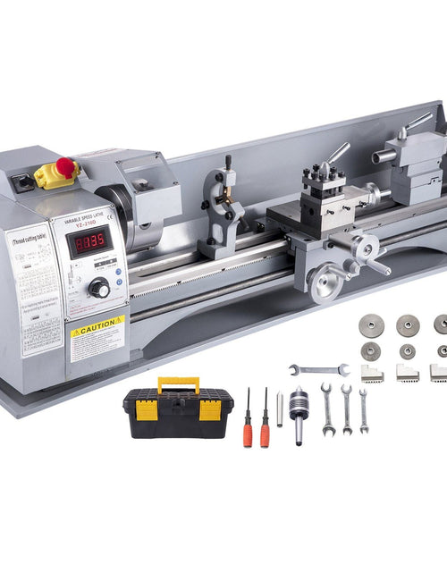 Load image into Gallery viewer, Metal Lathe, 8.3 x 31.5 inch Mini Lathe Machine, 2500 RPM Variable Speed Change, 850W Precision Mini Lathe, Metal Working Lathe with Brushless Motor, Milling Machine for Various Metal Turning
