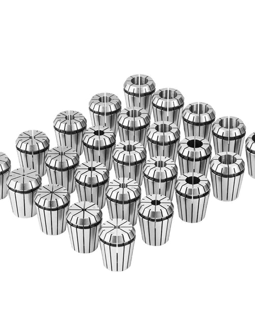 Load image into Gallery viewer, 25 pcs ER32 Collet Set, 1/16''-13/16'', ER32 Spring Collet Chuck Set, 0.0006"/15 μm TIR Lathe Chuck Tool with 25 Labeled Storage Boxes, for CNC Engraving Machine Milling Lathe Tool Drill Press
