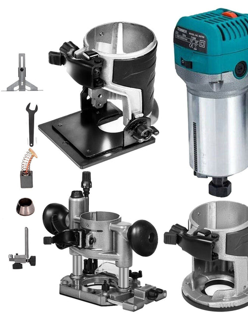 Load image into Gallery viewer, Compact Router 1.25HP With Fixed Base, Plunge Base and Tilt Base, Variable Speed Wood Router Kit Max Torque 30,000RPM For Woodworking &amp; Furniture Manufacturing
