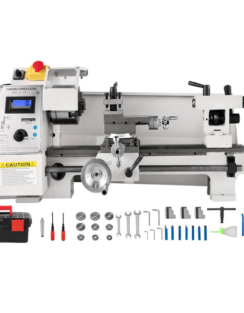 Load image into Gallery viewer, Mini Metal Lathe, 8"x14", Mini Lathe Machine 2250 PRM Variable Speed Change, Precision Mini Lathe 650W Metal Working Lathe, Small Metal Lathe, Milling Machine for Various Types of Metal Turnin
