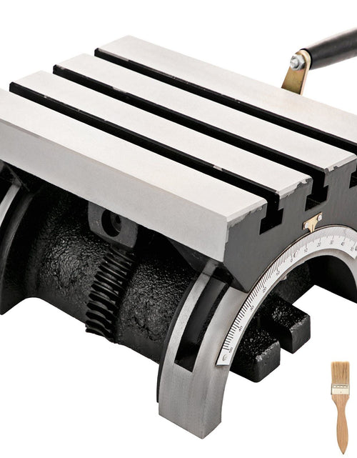 Load image into Gallery viewer, Tilting Milling Table 10x7inch Tilting Angle Milling Machine 0-90°Adjustable Swivel Angle Plate with 3 T-slots and an Adjustable Crank Handle Heavy Duty Tilting Milling Machine for Grinding
