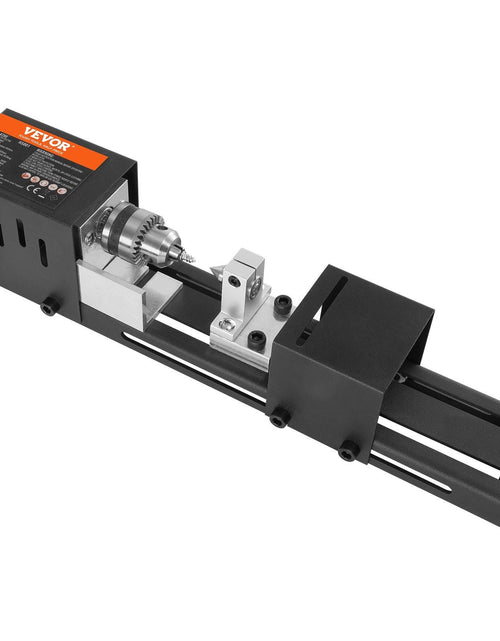 Load image into Gallery viewer, Mini Lathe Machine, 2.76 in x 6.3 in, 24VDC 96W Mini Wood Lathe Tools Milling Machine Accessories, 7 Speeds 4220/5300/5650/6350/6660/7050/8450 RPM, for DIY Woodworking Wood Drill Rotary Tool
