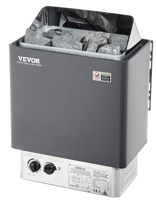 Load image into Gallery viewer, Sauna Heater, 4.5KW 220V Electric Sauna Stove, Steam Bath Sauna Heater with Built-In Controls, 3h Timer and Adjustable Temp for Max. 105-210 Cubic Feet, Home Hotel Spa Shower Use, FCC Certification
