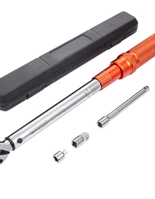 Load image into Gallery viewer, Torque Wrench, 3/8-inch Drive Click Torque Wrench 10-80ft.lb/14-110n.m, Dual-Direction Adjustable Torque Wrench Set, Mechanical Dual Range Scales Torque Wrench Kit with Adapters Extension Rod

