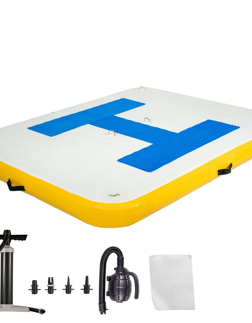Load image into Gallery viewer, Inflatable Dock Platform, Inflatable Floating Dock 8x5 ft with Electric Air Pump
