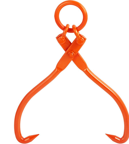 Log Skidding Tongs, 18 inch 2 Claw Log Lifting Tongs, Heavy Duty Steel Lumber Skidding Tongs, 772 lbs/350 kg Loading Capacity, Log Lifting, Handling, Dragging & Carrying Tool