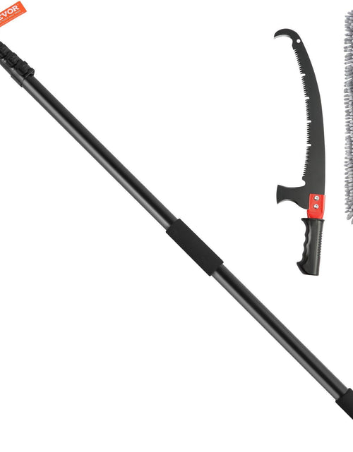Load image into Gallery viewer, Manual Pole Saw, 4.9-20 ft Extendable Tree Pruner, Sharp Steel Blade for High Branches Trimming, with Lightweight Aluminum Alloy Handle and a Chenille Brush, for Pruning Palms and Shrubs
