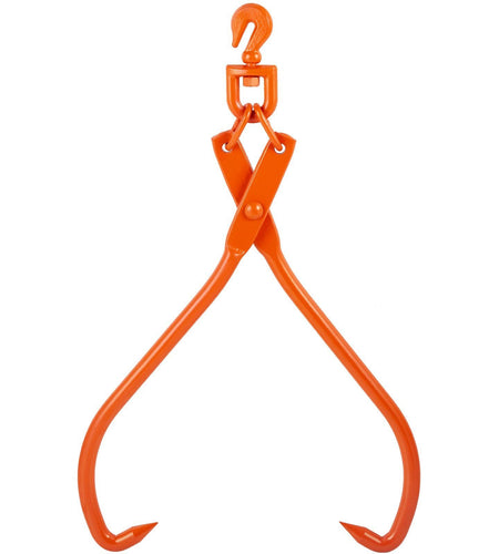 Log Skidding Tongs, 32 inch 2 Claw Log Lifting Tongs, Heavy Duty Rotating Steel Lumber Skidding Tongs, 1543 lbs/700 kg Loading Capacity, Log Lifting, Handling, Dragging & Carrying Tool