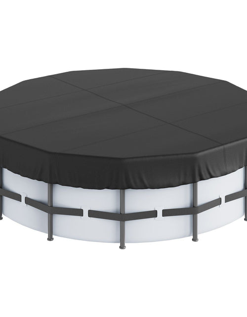 Load image into Gallery viewer, 15 Ft Round Pool Cover, Solar Covers for Above Ground Pools, Safety Pool Cover with Drawstring Design, 420D Oxford Fabric Summer Pool Cover, Waterproof and Dustproof, Black
