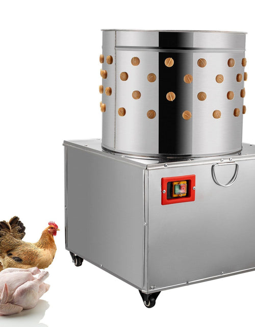 Load image into Gallery viewer, Stainless Steel Chicken Plucker 20Inch Barrel Diameter De-Feather Remover Poultry Machine 1500W 275R/min Barrel Diameter Heavy Duty Feather Plucking Machine

