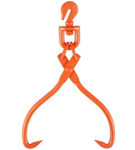 Log Skidding Tongs, 18 inch 2 Claw Log Lifting Tongs, Heavy Duty Rotating Steel Lumber Skidding Tongs, 772 lbs/350 kg Loading Capacity, Log Lifting, Handling, Dragging & Carrying Tool