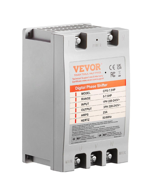 Load image into Gallery viewer, 3 Phase Converter- 7.5HP 23A 220V Single Phase to 3 Phase Converter, Digital Phase Shifter for Residential &amp; Light Commercial Use, 220V-240V Input/Output
