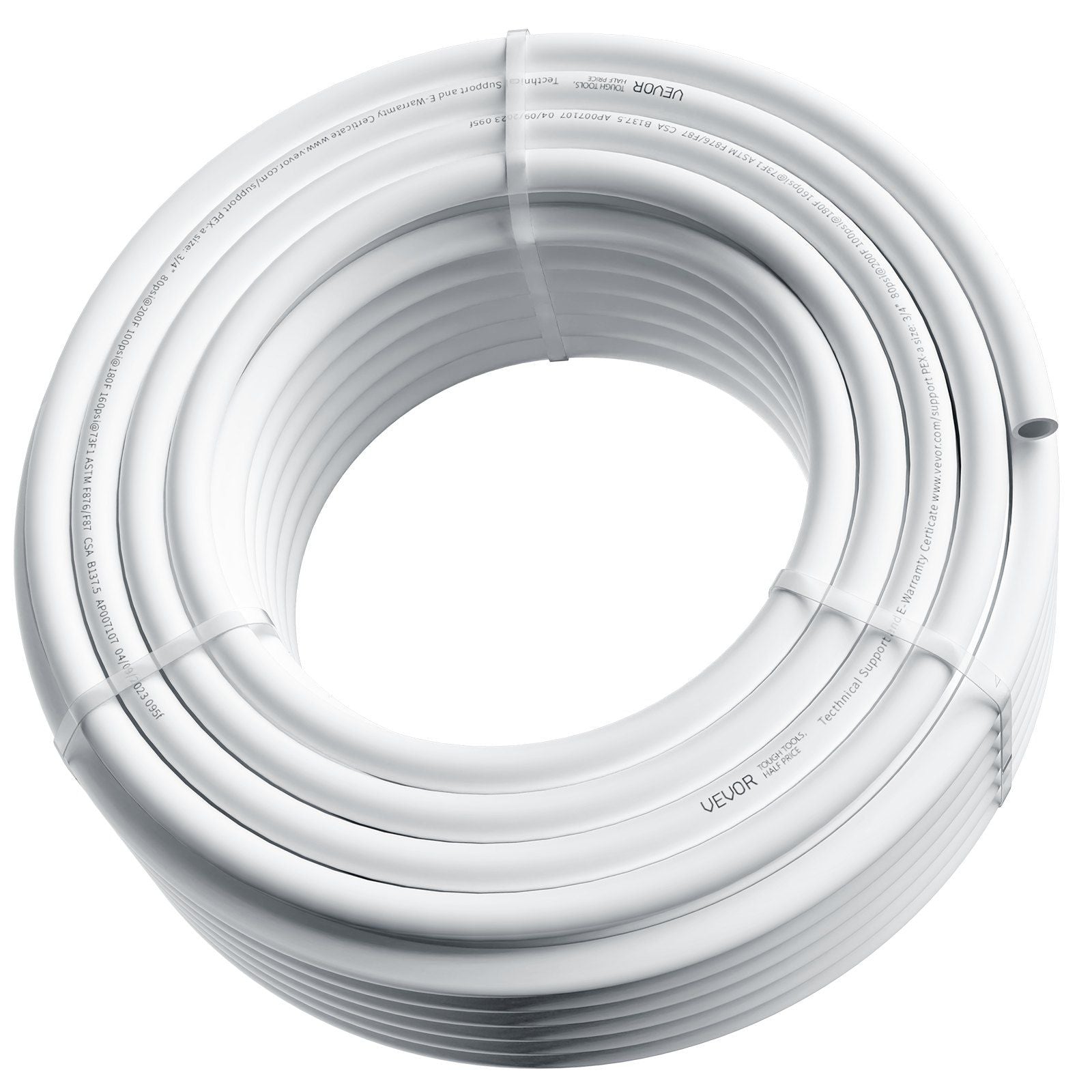 PEX Pipe 3/4 Inch, 100 Feet Length PEX-A Flexible Pipe Tubing for Potable Water, Pex Water Lines for Hot/Cold Water & Easily Restore, Plumbing Applications with Free Cutter,White