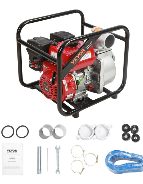 Load image into Gallery viewer, Gasoline Engine Water Pump, 3-inch, 7HP 265 GPM, 142ft Lift, 22ft Suction, 4-Stroke Gas Powered Trash Water Transfer Pump Portable High Pressure with 25ft Hose for Irrigation Pool, EPA Certified
