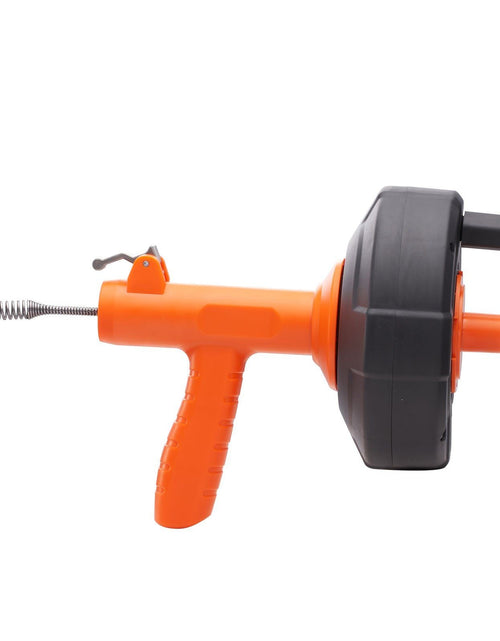 Load image into Gallery viewer, Drain Auger 25Ft, Plumbing Snake Auto Feed, Plumbers Snake with Drill Attachment, Pipe Snake Drain Clog Remover for Kitchen Bathroom Shower Sink with Protective Hose and Gloves
