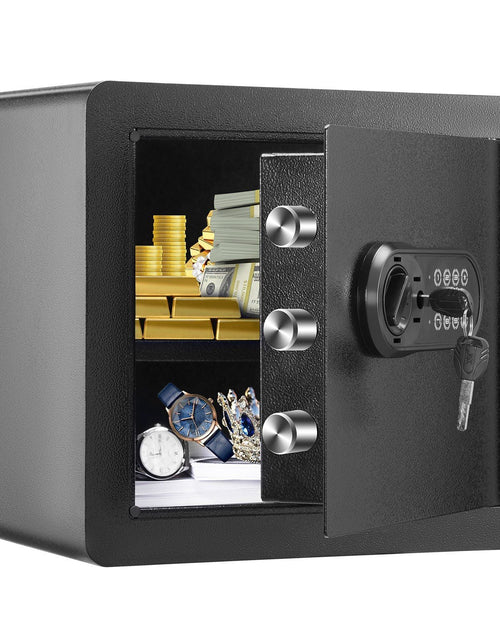 Load image into Gallery viewer, Safe 1.2 Cubic Feet Home Safe Steel for Cash Gold 15.8x11.8x13.8 inch
