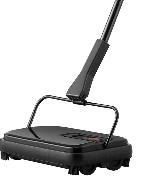 Load image into Gallery viewer, Carpet Sweeper, 7.87 in Sweeping Paths, Floor Sweeper Manual Non Electric, 300 ml Dustbin Capacity with Comb for Home Office Rugs Hardwood Surfaces Wood Floors Laminate, Cleans Dust Pet Hair
