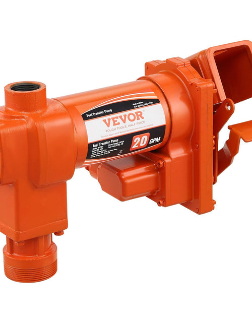 Load image into Gallery viewer, Fuel Transfer Pump, 12V DC 20 GPM 1/4 HP, High Flow Cast Iron Gasoline Extractor Pump with Fuel Collection Box Design for Gasoline, Diesel, Kerosene, Ethanol &amp; Methanol Blends, and Biodiesel
