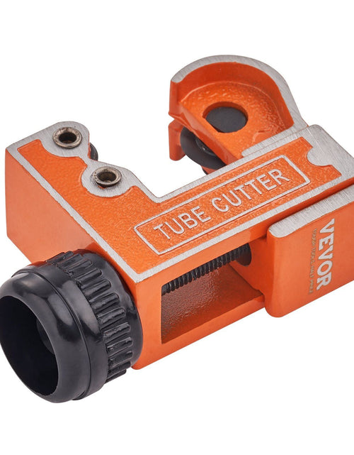 Load image into Gallery viewer, Mini Tubing Cutter, 1/8" - 1-1/8" O.D. Mini Copper Pipe Cutter, Heavy Duty Compact Tube Cutter Tool with High-Speed SKD Blade for Copper, Aluminum, Galvanized, Plastic Pipes
