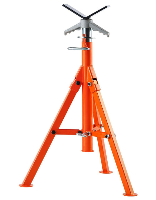 Load image into Gallery viewer, Pipe Stand, 2500LBS Heavy Duty Pipe Jack Stands, 27.2"-52" Height Adjustable V Head Pipe Stand, 45# Steel Folding Jack Stand for 1/2-12 inches Pipes
