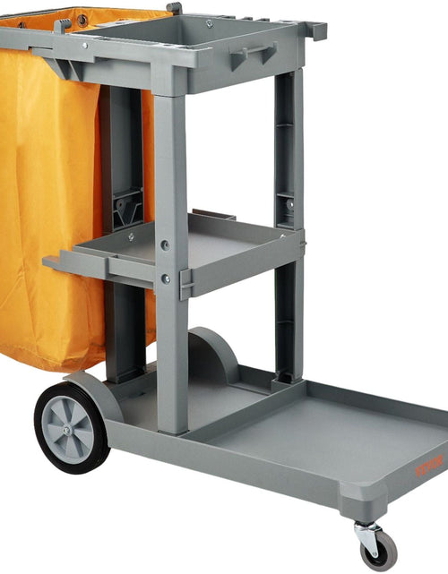 Load image into Gallery viewer, Janitorial Trolley Cleaning Cart with PVC Bag for Housekeeping Office
