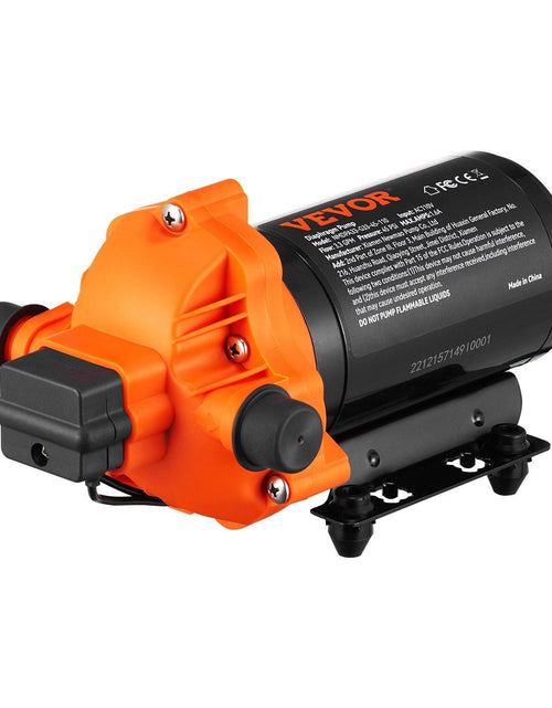 Load image into Gallery viewer, Water Diaphragm Pump, 110V AC, 3.3 GPM Flow, 45 PSI Rated Pressure (40-80 PSI Adjustable), 1/2" MNPT Self Priming Sprayer Pump with Pressure Switch for RV Camper Marine Boat Lawn, FCC Certified
