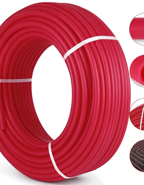 Load image into Gallery viewer, Oxygen Barrier PEX Tubing - 1/2 Inch X 500 Feet Tube Coil - EVOH PEX-B Pipe for Residential Commercial Radiant Floor Heating Pex Pipe (1/2" O2-Barrier, 500Ft/Red)
