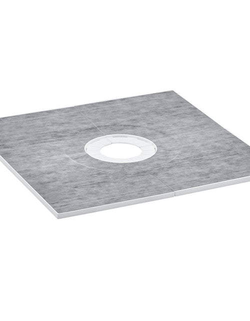 Load image into Gallery viewer, Shower Curb Kit, 36"x36" Shower Pan Kit with 6.3" Central Drain, Lightweight EPS Shower Installation Kits with 2 Waterproof Cloths, Shower Pan Slope Sticks Fit for Bathroom
