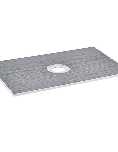 Load image into Gallery viewer, Shower Curb Kit, 60"x38" Shower Pan Kit with 6.3" Central Drain, Lightweight EPS Shower Installation Kits with 2 Waterproof Cloths, Shower Pan Slope Sticks Fit for Bathroom
