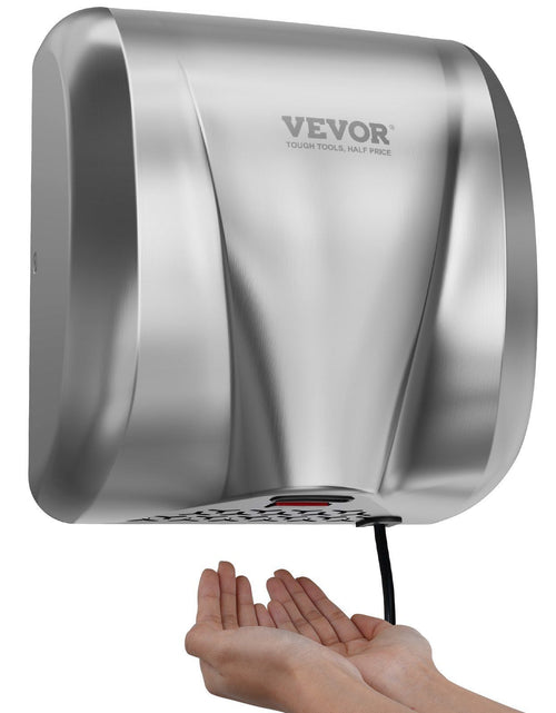 Load image into Gallery viewer, Heavy Duty Commercial Hand Dryer, 1300W Automatic High Speed Stainless Steel Warm Wind Hand Blower, 120V Plug In/Hardwired Two Power Options, Compliant for Industry Business Restrooms
