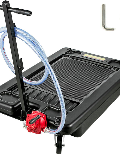 Load image into Gallery viewer, Portable Oil Drain Pan with Pump 64L Oil Drain Pan 17 Gallon Low Profile Oil Drain Pan with 8' Hose for SUV Car and Trucks
