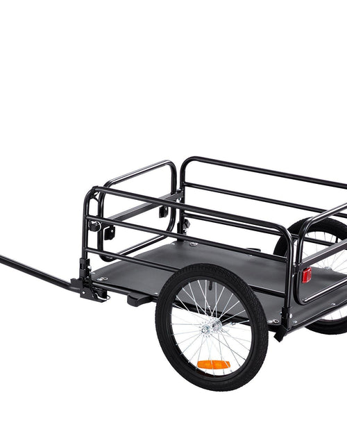 Load image into Gallery viewer, Bike Cargo Trailer, 160 lbs Load Capacity, Heavy-Duty Bicycle Wagon Cart, Foldable Compact Storage &amp; Quick Release with Universal Hitch, 16" Wheels, Safe Reflectors, Fits 22"-28" Bike Wheels
